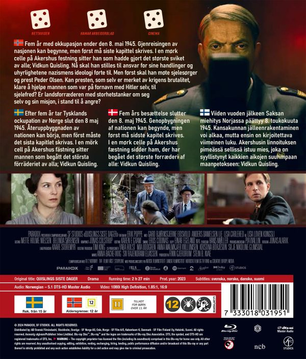 QUISLING: VIIMEISET PÄIVÄT - QUISLINGS SISTE DAGER - Blu-ray